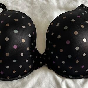 Soma enhancing shape full coverage black with polka dots size 42D bra